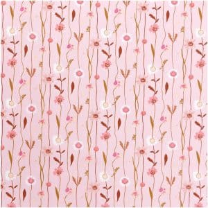 Rico Design Meterware Druckstoff Wildblumen rosa