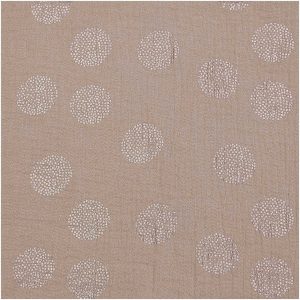 Rico Meterware Krinkelmusselin taupe Hot Foil