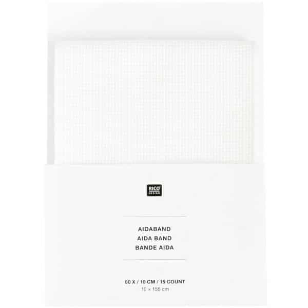 Rico Design Aidaband weiß 6 Stiche/cm 10x155cm