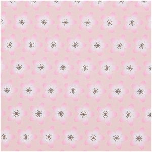 Rico Design Stoffabschnitt Baumwoll-Popelin rosa Kirschblüten 50x140cm