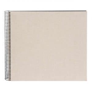 goldbuch Spiralalbum 30x35cm Leinen 40 schwarze Seiten beige