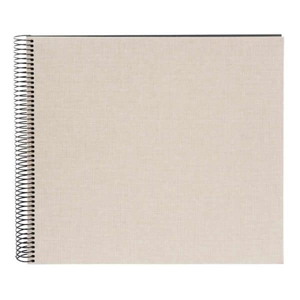 goldbuch Spiralalbum 30x35cm Leinen 40 schwarze Seiten beige