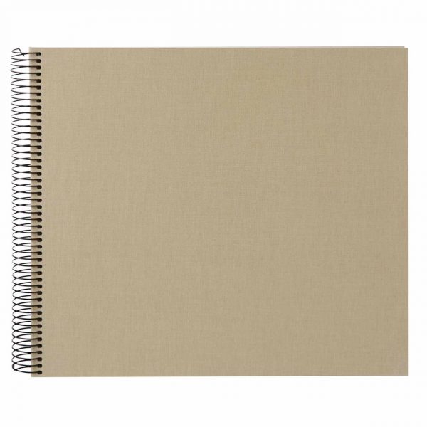 goldbuch Spiralalbum 30x35cm Leinen 40 weiße Seiten sand