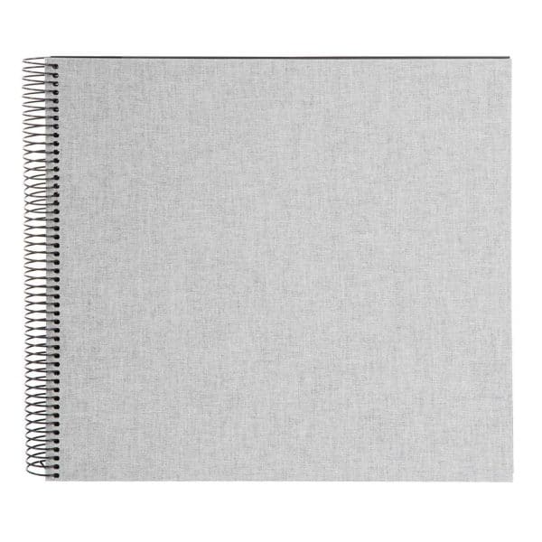 goldbuch Spiralalbum 30x35cm Leinen 40 schwarze Seiten grau