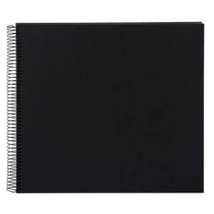 goldbuch Spiralalbum 30x35cm Leinen 40 schwarze Seiten schwarz