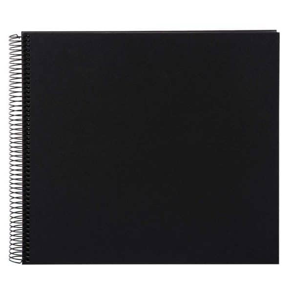 goldbuch Spiralalbum 30x35cm Leinen 40 schwarze Seiten schwarz