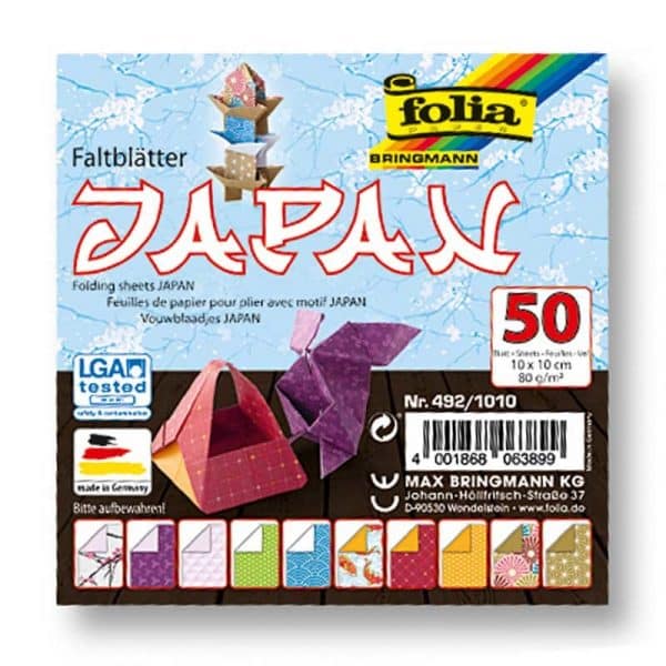 folia Faltblätter Japan 10x10cm 50 Blatt