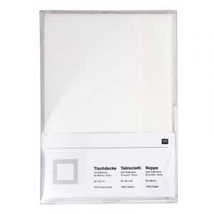 Rico Design Stickpackung Decke weiß Tupfen 90x90cm