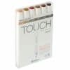 TOUCH Twin Brush Marker Wood Colors 6er Set