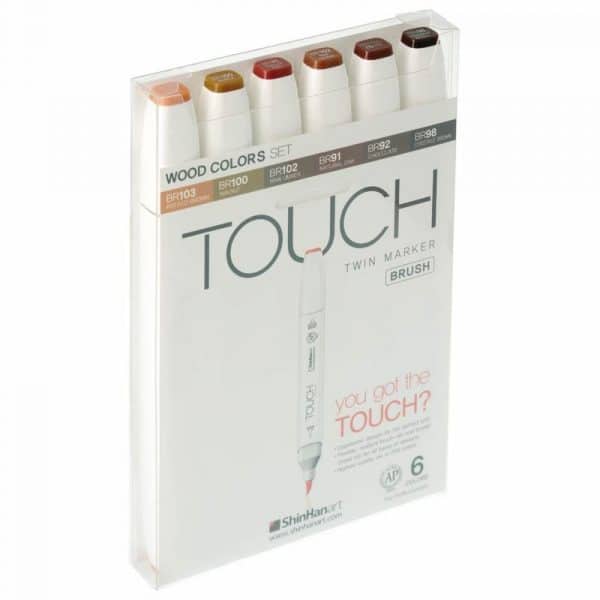 TOUCH Twin Brush Marker Wood Colors 6er Set