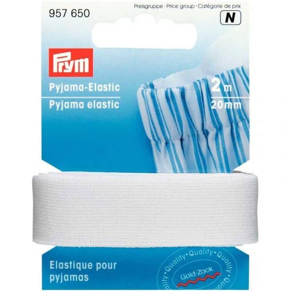 Prym Pyjama Elastic weiß 20mm 2m