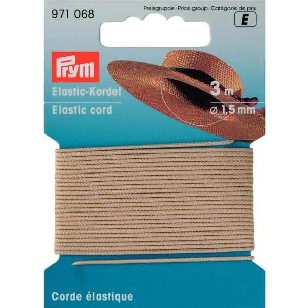 Prym Elastic Kordel Gummi beige 1