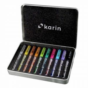 karin Deco Brush Metallic Marker Set 10 Farben Metall-Box