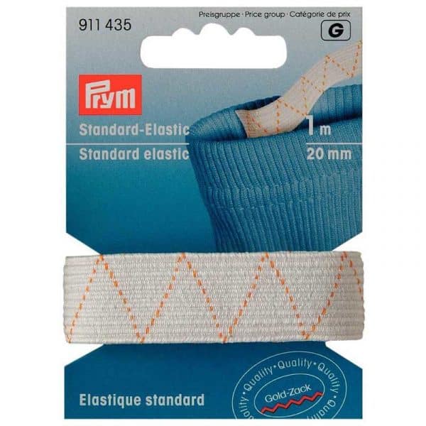 Prym Standard-Elastic Gummi weiß 20mm 1m