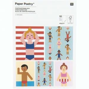 Paper Poetry Postkartenblock Strand 10 Stück