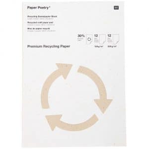Paper Poetry Premium Bastelblock Recyclingpapier A4 24 Blatt