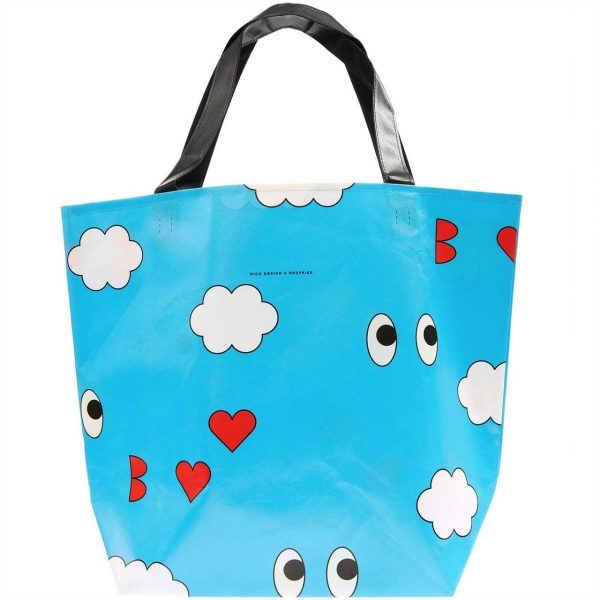 Rico Design x Redfries Shopper Wolken blau 54x43x20cm