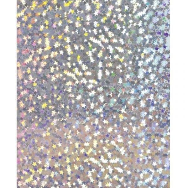 HEYDA Holografiekarton Sterne silber 50x70cm