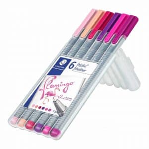 STAEDTLER 334 Fineliner triplus 6 Stück flamingo