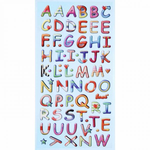 HobbyFun SoftySticker Design Buchstaben mehrfarbig