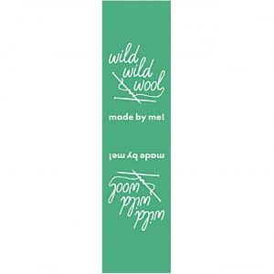 Rico Design Webetiketten außen wild wild wool grün 2x8cm 3 Stück