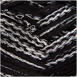 Rico Design Creative Can Can Glitz 150g 45m schwarz/silber