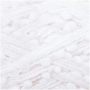 Rico Design Creative Loopy Pompon 100g 25m creme/weiß