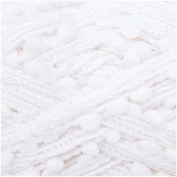 Rico Design Creative Loopy Pompon 100g 25m creme/weiß