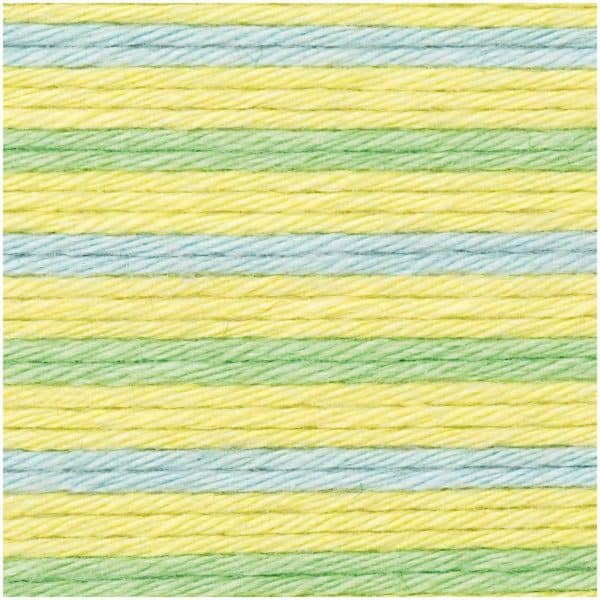 Rico Design Essentials Cotton soft print dk 50g 125m grün/gelb mix