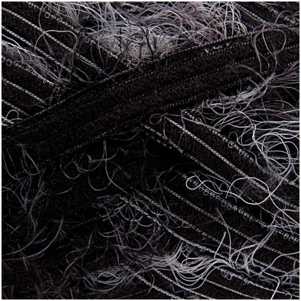 Rico Design Fashion Fluffy Print 100g 33m schwarz-weiß