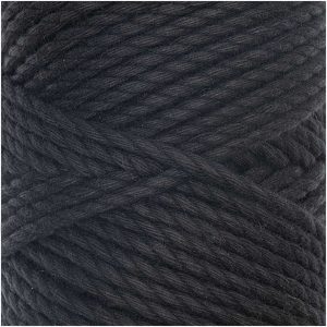 Rico Design Creative Cotton Cord skinny Makramee-Garn 190g 55m schwarz