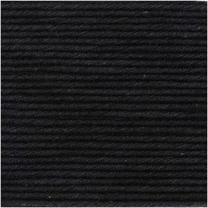 Rico Design Essentials Organic Cotton aran 50g 90m schwarz