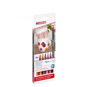 edding 4200/6 S porcelain brushpen warm colours