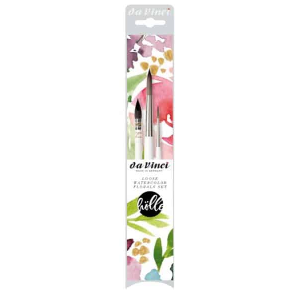 da Vinci Frau Hölle Pinsel-Set Loose Watercolor Florals