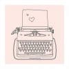 May&Berry Stempel Schreibmaschine nude 45x45mm