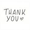 May&Berry Stempel Thank You weiß 35x55mm