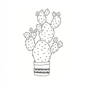 May&Berry Stempel Kaktus weiß 35x55mm