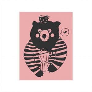 May&Berry Stempel Bär rosa 35x45mm