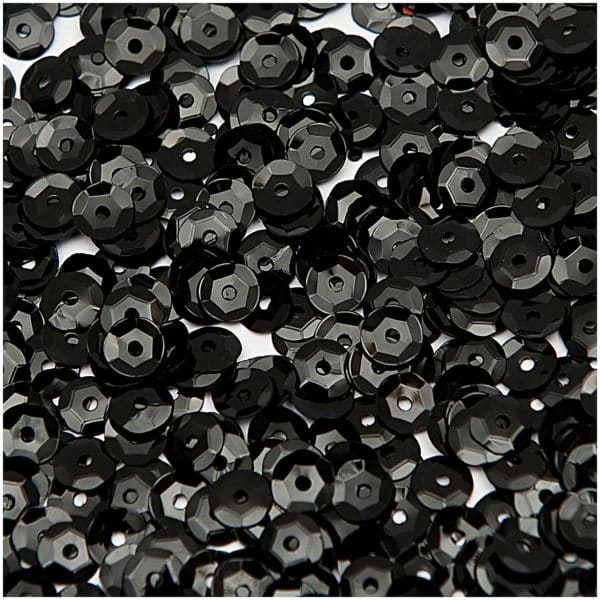 Rico Design Paillettenschüssel 7mm 6g schwarz