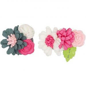Rico Design Bastelpackung Blütenbouquets pink-weiß klein