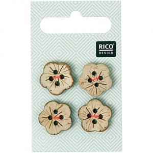 Rico Design Knöpfe in Blütenform 1