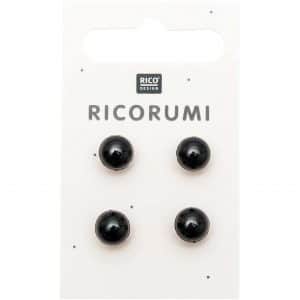 Rico Design Knöpfe braun-schwarz 8