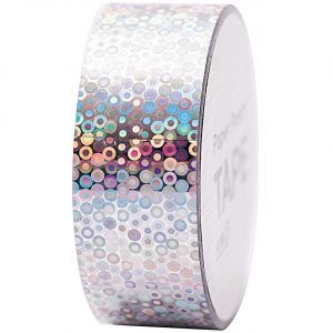 Paper Poetry Holographic Tape Kreise silber 19mm 10m