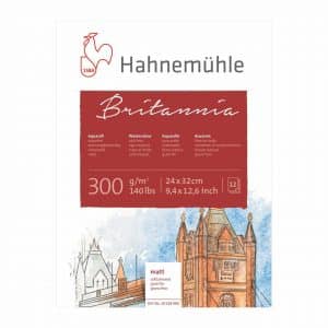 Hahnemühle Aquarellblock Britannia matt 300g/m² 12 Blatt 24x32cm