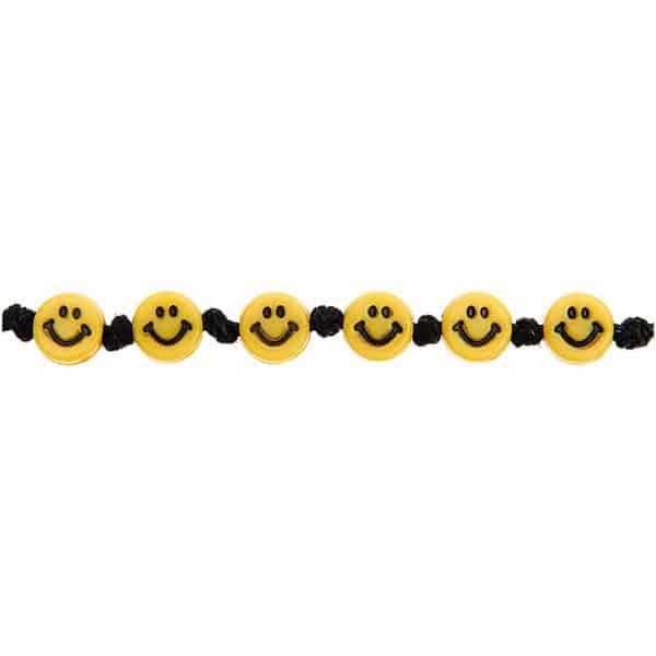 Rico Design Smiley® Originals Perlen flach gelb 6x3mm 100 Stück