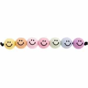 Rico Design Smiley® Originals Perlen rund rainbow pastell 10mm 21 Stück