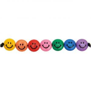 Rico Design Smiley® Originals Perlen linsenförmig rainbow classic 9x4mm 35 Stück