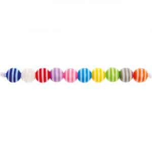 Rico Design itoshii Gestreifte Perlen multi stripe Mix 6mm 65 Stück