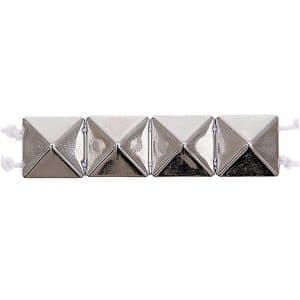 Rico Design itoshii Pyramiden Perlen quadratisch silber 9x9x6mm 32 Stück
