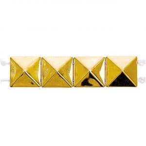 Rico Design itoshii Pyramiden Perlen quadratisch gold 11x11x6mm 20 Stück